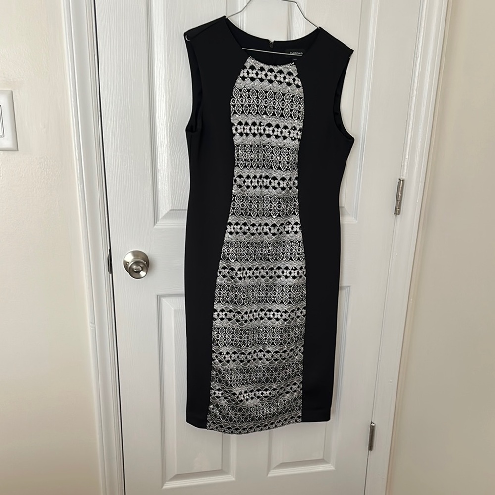 Elegant Black and White Patterned Dress